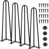 Famanu tafelpoten, 45 cm - Zwart - Salontafelpoten - Verstelbaar