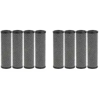 Typecat 8-Delige Koolstofwaterfilter, 10-Inch Standaard Koolstoffilter voor Het Hele Huis, Sediment en Smaak- en Geurvervangingsfilter