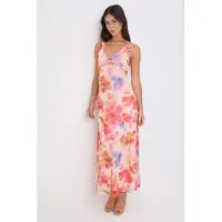 Trendyol TRENDYOLMİLLA Dames Meerkleurig Stippen Maxi Mouwloos Casual A-lijn Jurken