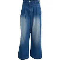 Adidas Bandplooi jeans 'JEANS MID-RISE WIDE' blauw denim