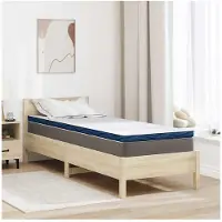 vidaXL Matras Topper 80 x 200 cm dik Jacquard stof Wit