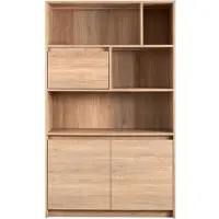 Profijt Meubel - Wandmeubel Quebec - Melamine - Bruin - 200 cm hoog - 120 cm breed