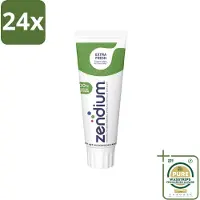 Zendium Tandpasta Extra Fresh 75 ml - Voordeelverpakking - 24 stuks - Natuurlijke tandpasta - Mondverzorging