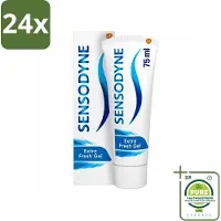 Sensodyne - Tandpasta - Extra Fresh Gel - Voor Gevoelige Tanden - 75 ml - Voordeelverpakking - 24 stuks - Gevoelige tanden - Tandpasta