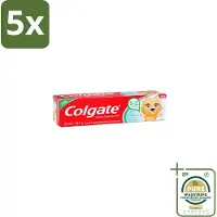 Colgate 5 x - Aardbeismaak - Kindertandpasta - Voor 0 tot 2 jaar oud - 50ml - Grootverpakking - Baby Tandenpoetsen - Kindertandpasta - Aardbeismaak - Melkgebit - Gaatjes Voorkomen