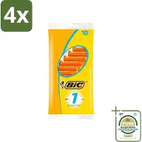 BIC - Scheermesjes - Sensitive - Enkel Mesje - Wegwerpmesjes - 10 Scheermesjes - Voordeelverpakking - 4 stuks - Gevoelige huid - Roestvrij staal