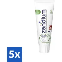 Zendium 5 x Tandpasta Junior 75 ml - Tandpasta Voor Kinderen - Melktanden Beschermen - Volwassen Tanden Beschermen - Natuurlijke Enzymen - Eiwitten In Tandpasta