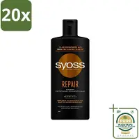 Syoss 20 x Repair Shampoo - Shampoo - Herstel - 440 ml - Grootverpakking - Herstel Haar - Beschadigd Haar - Haar Herstellen - Haar Versterken - Haar Hydrateren