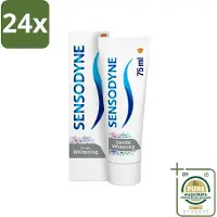 Sensodyne - Tandpasta - Gentle Whitening - Milde Reiniging - 75 ml - Voordeelverpakking - 24 stuks - Witte tanden - Glazuur beschermen