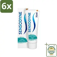 Sensodyne - Tandpasta - Deep Clean - Voor Frisse Adem - 75 ml - Voordeelverpakking - 6 stuks - Frisse adem - Tandpasta
