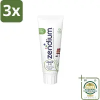 Zendium 3 x Tandpasta Junior 75 ml - Grootverpakking - Tandpasta Voor Kinderen - Melktanden Beschermen - Volwassen Tanden Beschermen - Natuurlijke Enzymen - Eiwitten In Tandpasta