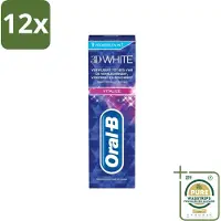Oral-B - 3D White Vitalize - Tandpasta - Whitening - 75 ml - Voordeelverpakking - 12 stuks - Glazuur beschermen - Tanden reinigen