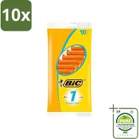 BIC 10 x - Scheermesjes - Sensitive - Enkel Mesje - Wegwerpmesjes - 10 Scheermesjes - Grootverpakking - Scheermesje - Wegwerpscheermesje - Gevoelige Huid - Roestvrij Staal - Polymerische Bekleding