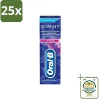 Oral-B 25 x - 3D White Vitalize - Tandpasta - Whitening - 75 ml - Grootverpakking - Tandpasta Whitening - Tanden Versterken - Glazuur Beschermen - Tanden Verkleuren - Stralende Lach
