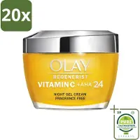Olay 20 x - Vitamine C + AHA24 - Nachtcrème - Vernieuwend & Verhelderend - 50 ml - Grootverpakking - Nachtcrème - Vitamine C - AHA - Niacinamide - Verheldering
