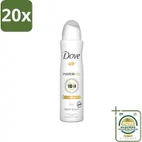 Dove 20 x - Deodorant - Invisible Dry - Onzichtbare bescherming - 250 ml - Grootverpakking - Onze Bescherming - Onzichtbaar - Zweet En Geur - Vlekken - Donkere Kleding