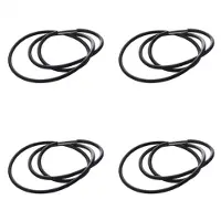 Exogio 4X, 19.75 Inch 3mm Fashion Rubber Cord Necklace with Stainless Steel Closure - Black