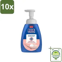 Blue Wonder 10 x - Handzeep - Hygiënisch & Verzorgend - 225 ml - Grootverpakking - Hygiëne - Handzeep - Antibacteriële Handzeep - Schuimende Mousse - Handhygiëne