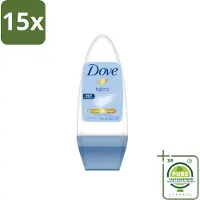 Dove 15 x - Deodorant - Roll-on Talco - Subtiele en zachte geur - 50 ml - Grootverpakking - Talco Roll-on - Talco Deodorant - Roll-on Deodorant - Talco Deodorant 50 Ml - Alcoholvrije Deodorant