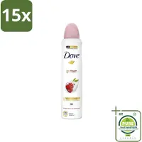Dove 15 x - Deodorant - Spray Go Fresh - Granaatappel - Fruitige geur - 250 ml - Grootverpakking - Deodorant Spray - Granaatappel Citroenverbena - Fruitige Geur - Anti-Transpirant - Alcoholvrij