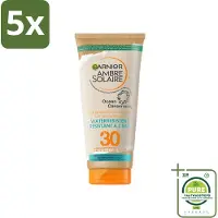 Garnier 5 x - Ambre Solaire - Waterresistente Beschermende Zonnebrandmelk - SPF 30 - 175 ml - Grootverpakking - Zonbescherming - Zonnebrandmelk - SPF 30 - Waterresistent - Olievrije