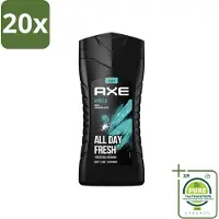Axe 20 x - 3-in-1 Douchegel - Apollo - Sage & Cedarwood - 250 ml - Grootverpakking - Douchegel - Mannelijke Geur - 3-in-1 - Cederhout - Groen Fruit