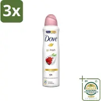 Dove 3 x - Deodorant - Go Fresh Granaatappel - Frisse en fruitige geur - 150 ml - Grootverpakking - Go Fresh - Deodorant Spray - Anti-transpirant - Frisheid - Fruitige Geur