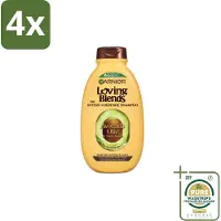 Garnier Loving Blends Avocado Olie en Shea Boter Shampoo 300 ml - Voordeelverpakking - 4 stuks - Droog Haar - Pluizig Haar