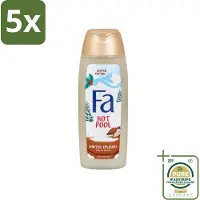 Fa 5 x - Douchegel - Winter Splashes Hot Pool Cacao - Warm & Verwarmend - Verzachtend - 250 ml - Grootverpakking - Douchegel - Winter - Verwarmend - Cacao - Verzachtend