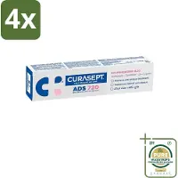 Curasept - ADS 720 Gel-Tandpasta - Chloorhexidine 0.20% - Beschermt Tandvlees & Tanden - 75 ml - Voordeelverpakking - 4 stuks - Ontstoken tandvlees - Peri-implantitis