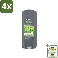 Dove Douchegel Men+ Care Extra Fresh 400 ml - Voordeelverpakking - 4 stuks - Reiniging - Huidverzorging