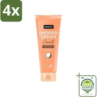 Sence - Coconut - Douchecrème - Verzorgend - 200 ml - Voordeelverpakking - 4 stuks - Douchecrème kokos - Kokos geur