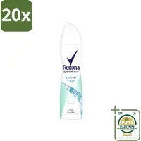 Rexona 20 x - Shower Fresh - Deodorant Spray - Anti-transpirant - 150 ml - Grootverpakking - Shower Fresh - Deodorant Spray - Anti-transpirant - 48 Uur Bescherming - Motion Sense