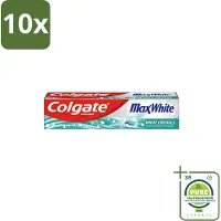 Colgate 10 x - Max White - Whitening Crystals - Tandpasta - 100ml - Grootverpakking - Tandpasta - Witte Tanden - Whitening Crystals - Tanden Reinigen - Vlekken Verwijderen