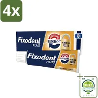 Fixodent - Kleefpasta - Plus - Krachtige Hechting - 40 g - Voordeelverpakking - 4 stuks - Kleefpasta kunstgebit - Krachtige hechting kunstgebit