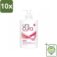 Unicura 10 x Vloeibare Handzeep Mild 250 ml - Grootverpakking - Handzeep - Antibacterieel - Milde Handzeep - Handen Reinigen - Hygiëne