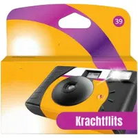 ALLVIA Wegwerpcamera's - Polaroidcamera - Analoge Camera - Zwart/Geel - 4cm x 13cm x 12cm