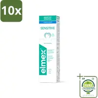 Elmex 10 x Tandpasta Sensitive Gentle White 75 ml - Grootverpakking - Tandpasta - Mondhygiëne - Tanden Witte - Tandvleesbescherming - Bacteriënverwijdering