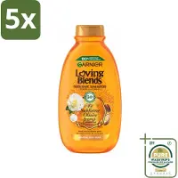 Garnier 5 x Loving Blends Argan- en Cameliaolie Shampoo 300 ml - Grootverpakking - Droog Haar - Dof Haar - Haarvoeding - Haarherstel - Arganolie