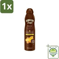 Hawaiian Tropic 1 x - Zonnebrand - Island Glow Dry Oil Continuous Spray SPF 30 - Hydraterend & Beschermend - 177 ml - Zonbescherming - Zonbrand Spray - Droge Olie - SPF 30 - Huidhydratatie