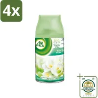 Air Wick - Luchtverfrisser Navulling - Jasmijn & Witte Bloemen - Automatische Spray - 250 ml - Voordeelverpakking - 4 stuks - Geurverspreiding - Automatische spray