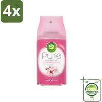 Air Wick - Luchtverfrisser Navulling - Kersenbloesem - Automatische Spray - 250 ml - Voordeelverpakking - 4 stuks - Kersenbloesem - Essentiële oliën