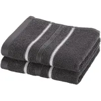 MOODIT Gastendoekjes Empress - Dark Grey - set 2 stuks - 30 x 50 cm - 100% Katoen
