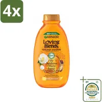 Garnier Loving Blends Argan- en Cameliaolie Shampoo 300 ml - Voordeelverpakking - 4 stuks - Haarvoeding - Haarherstel