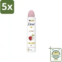 Dove 5 x - Deodorant - Spray Go Fresh - Granaatappel - Fruitige geur - 250 ml - Grootverpakking - Deodorant Spray - Granaatappel - Citroenverbena - Fruitige Geur - Anti-Transpirant