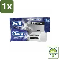 Oral-B 1 x Tandpasta 3D White Houtskool 75 ml - Tandpasta - Whitening - Houtskool - Glimlach - Tanden Reinigen