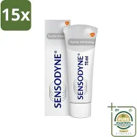 Sensodyne 15 x - Tandpasta - Gentle Whitening - Voor Gevoelige Tanden - 75 ml - Grootverpakking - Gevoelige Tanden - Tandpasta - Witte Tanden - Tandglazuur - Verkleuringen
