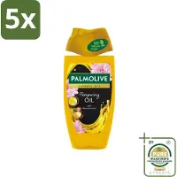 Palmolive 5 x - Thermal Spa - Douchegel - Pampering Oil - Macadamia - 250 ml - Grootverpakking - Douchegel - Pampering Oil - Macadamia-olie - Spa Ervaring - Huid Verzorging