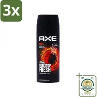 Axe 3 x - Deodorant Bodyspray - 48hrs Non Stop Fresh - Musk - Patchouli & Fougere - 150 ml - Grootverpakking - Musk Deodorant - Musk Deodorant - Deodorant Bodyspray - 48h Fresh - Musk Geur