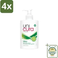 Unicura Vloeibare Handzeep Ultra 250 ml - Voordeelverpakking - 4 stuks - Hygiëne - Handverzorging
